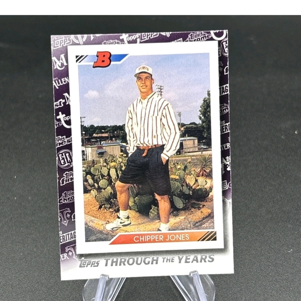 2021 Topps Through the Years Atlanta Braves Baseball Card #TTY26 Chipper Jones